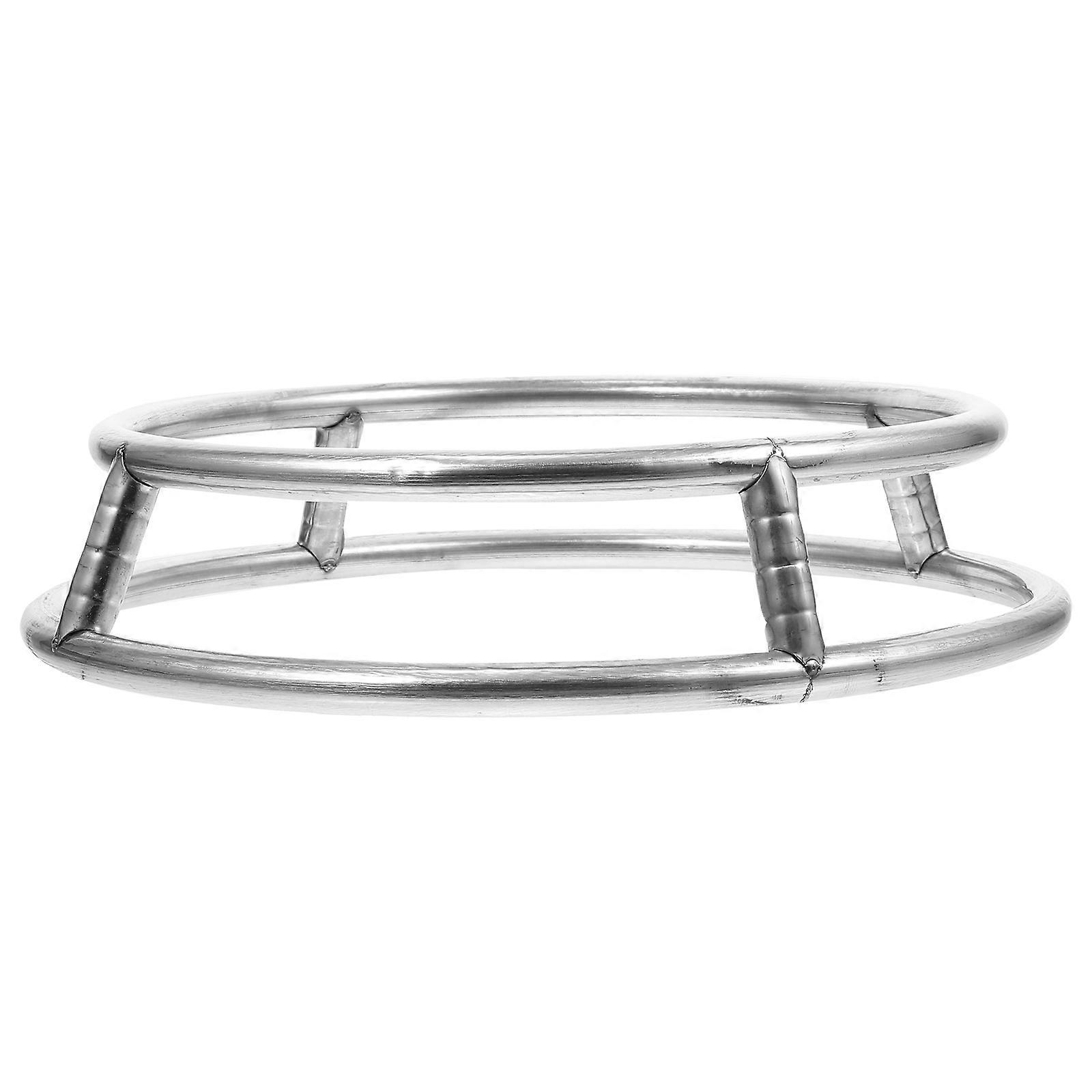 Double-Layer Pot Rack for Stove Stand Heat Proof Silver 2Pcs Set