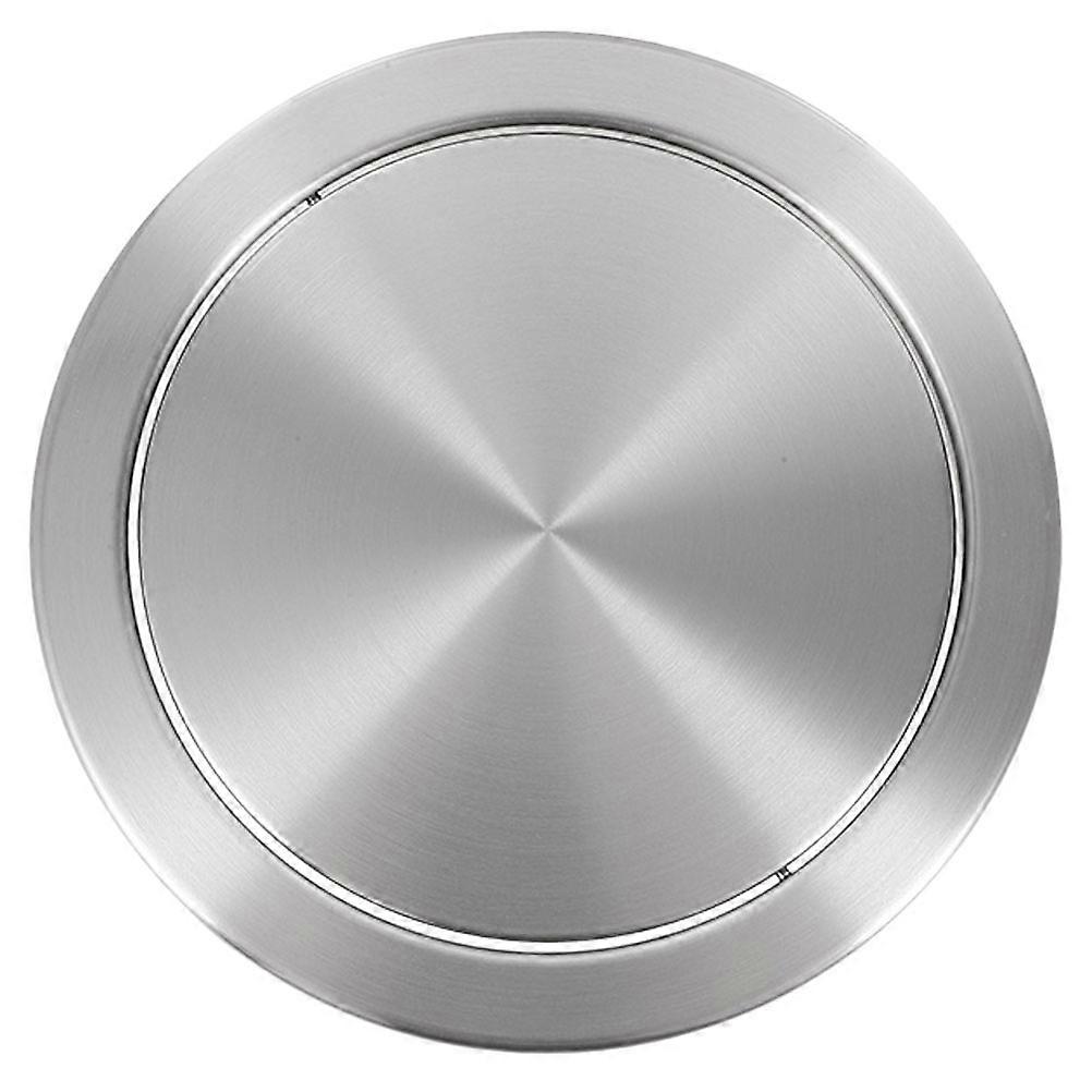 Recessed Design Trash Lid 2Pcs Kitchen Countertop Accessory For Commercial Use Silver Scratch-resistant Easy Cleaning