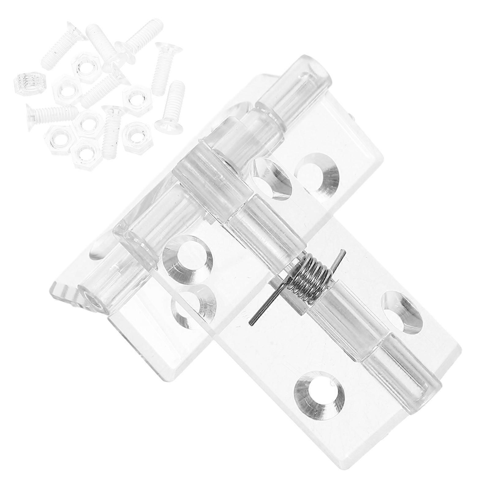 Invisible Transparent Door Hinges with Automatic Closing Mechanism 2Pcs