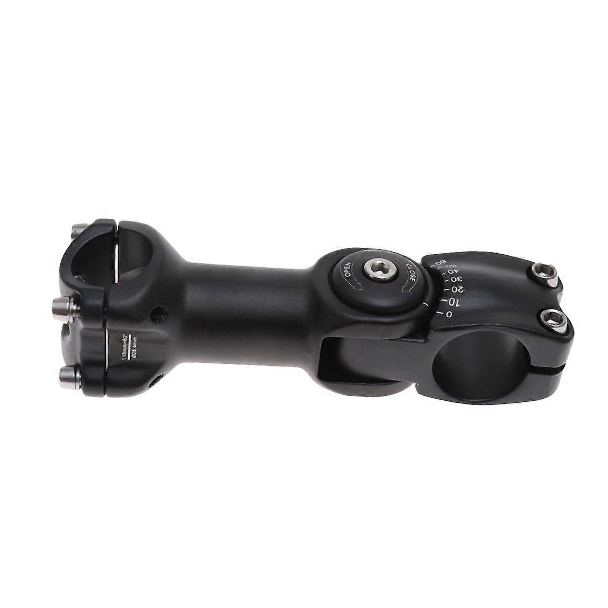 Black Adjustable Angle Handlebar Stem for Bike 2Pcs Aluminum Alloy