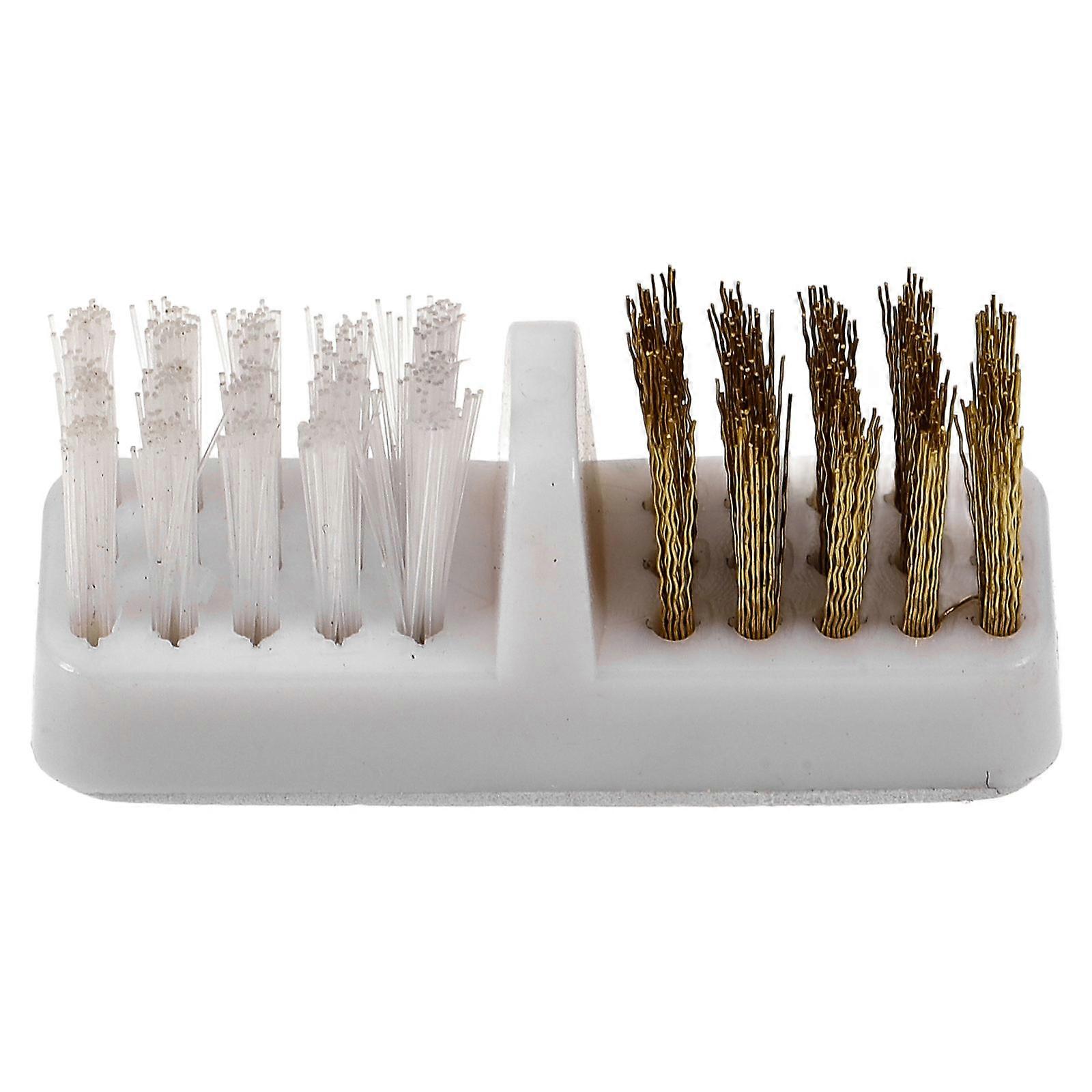 Nail Drill Bit Cleaning Brush for Cleaning Manicure Tool White 3Pcs Pack