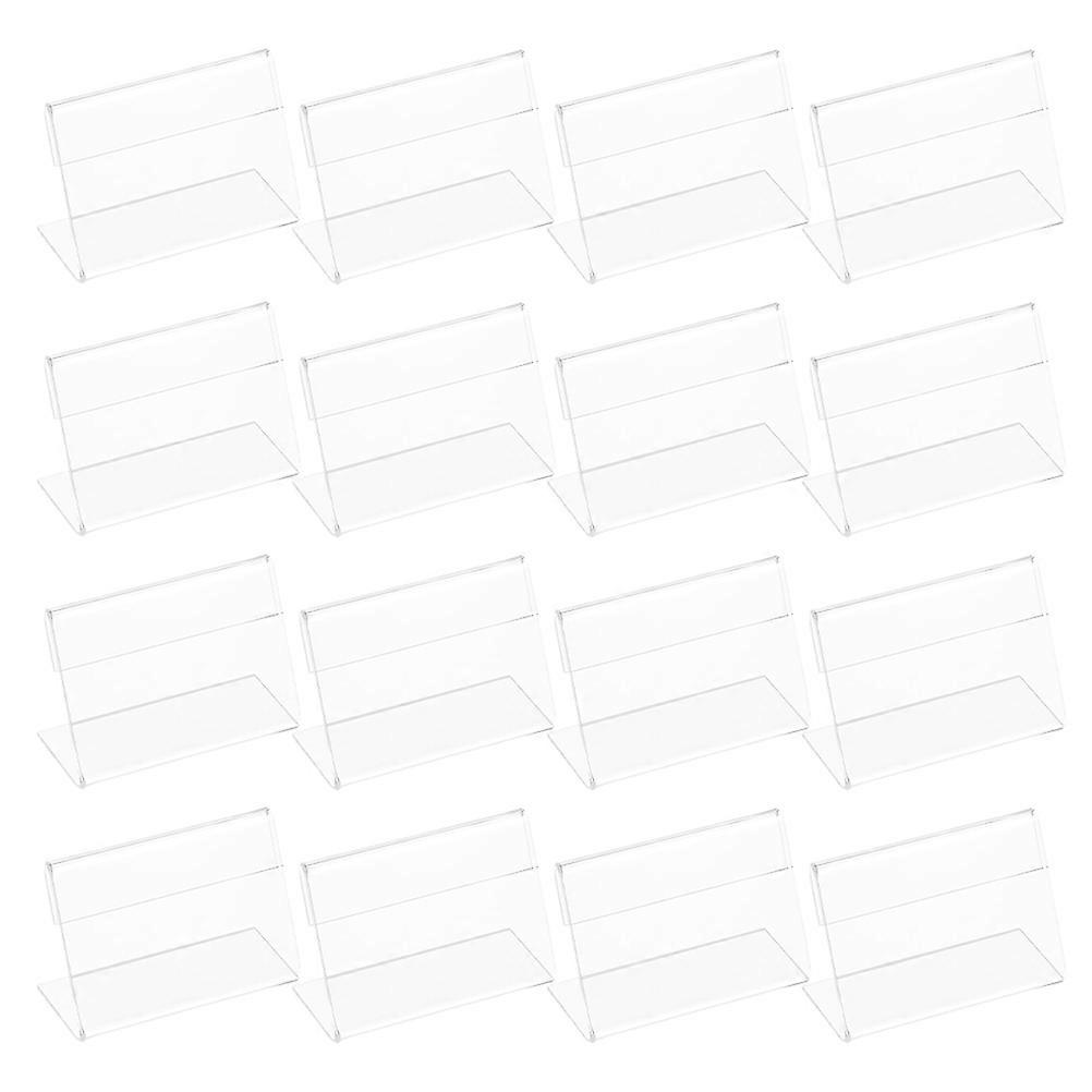 Label Holder Mini Sign Display Holder for Business Office School Retail Stores Acrylic Transparent Card Display 30Pcs