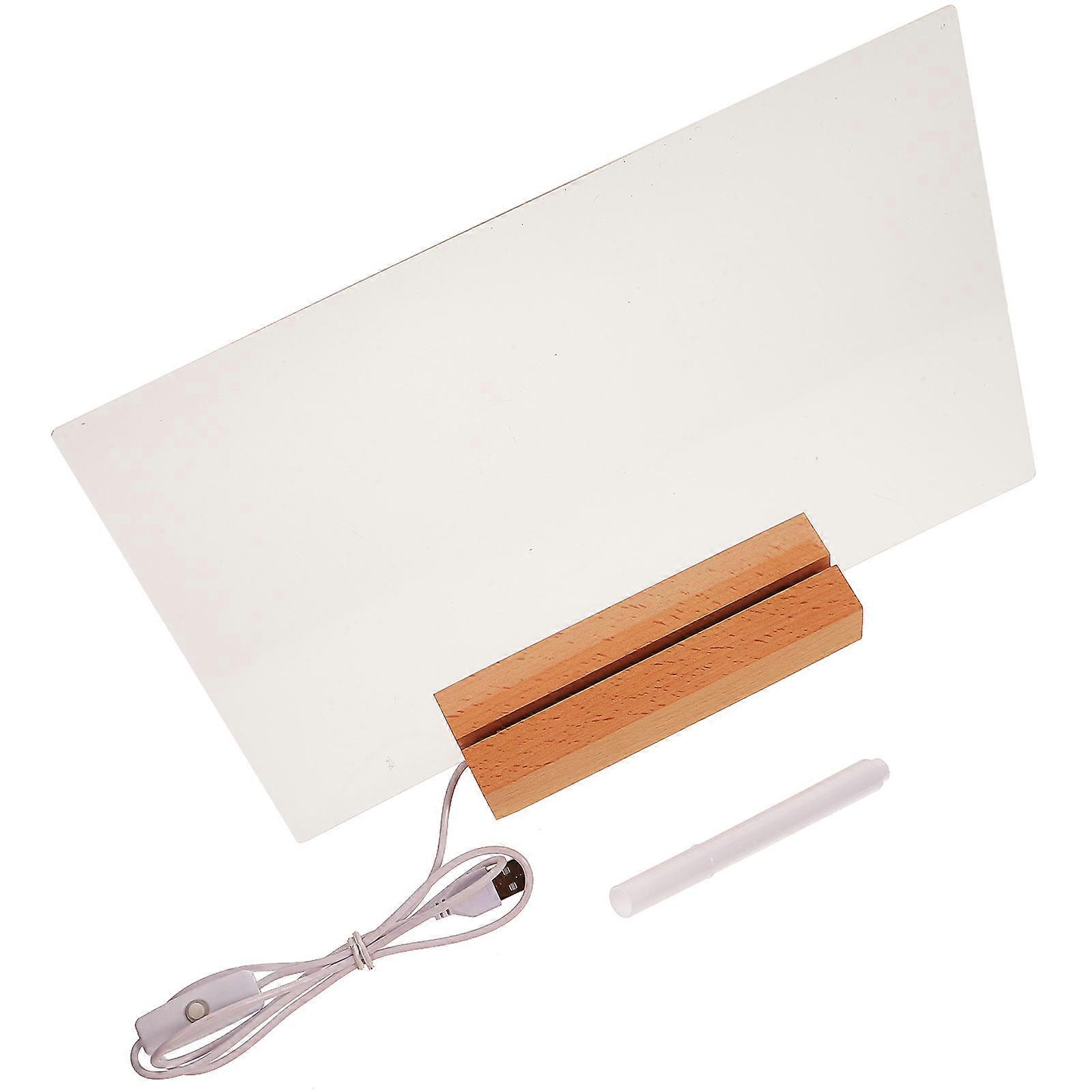 Office Whiteboard Transparent Writing Board Reusable Desktop Clear Design 11.8×7.9×0.1in 1Set