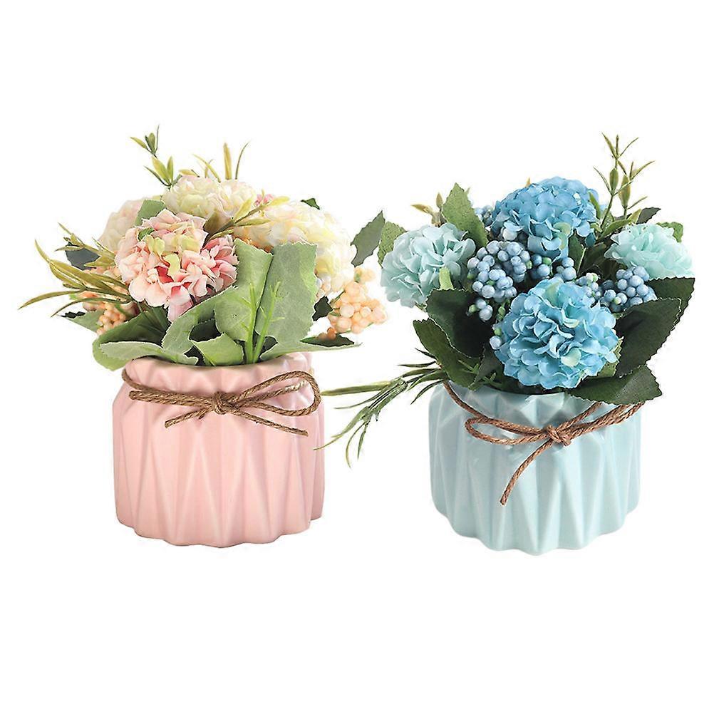 Lifelike Potted Flower Plant for Decoration Use 6Pcs Simulation Bonsai