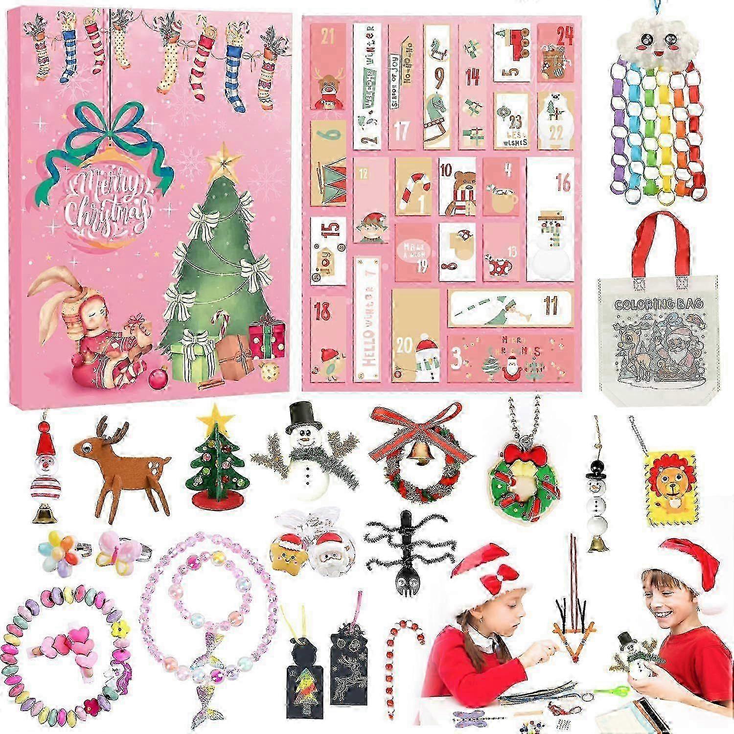 New Christmas Advent Calendar Countdown Handmade Blind Box Children's Handmade Diy Blind Box Toy