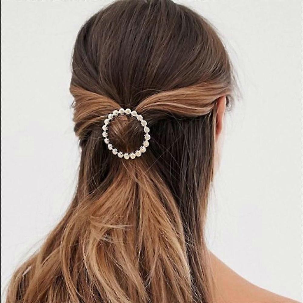 Pyöreä hiuspinni, yksinkertainen strassihiusasusteet, kaikkiin osumiin sopivat keijuhiuspinniasusteet, hopea