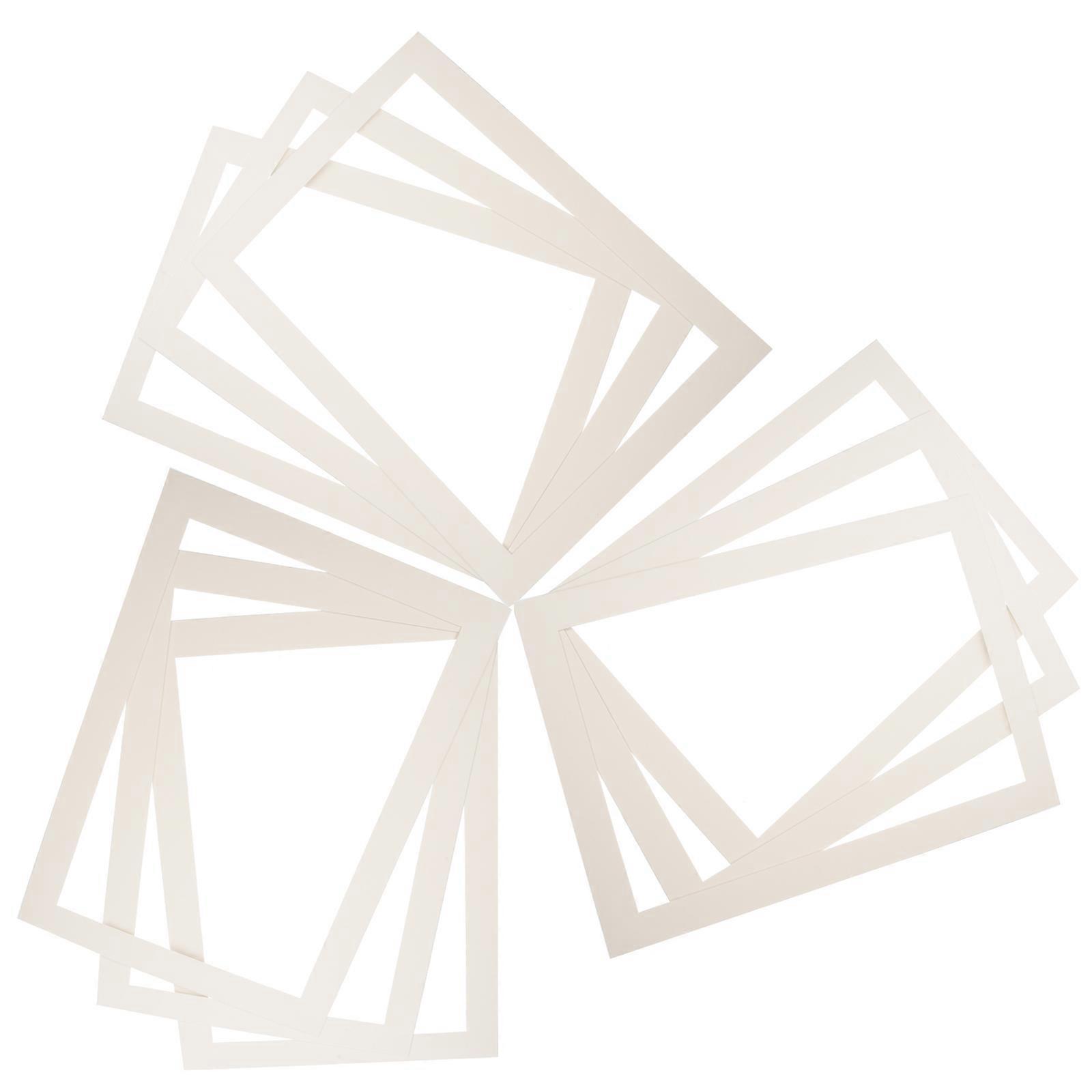 Beige Picture Frame Matting Rectangle Photo Mats for DIY 50Pcs Paper