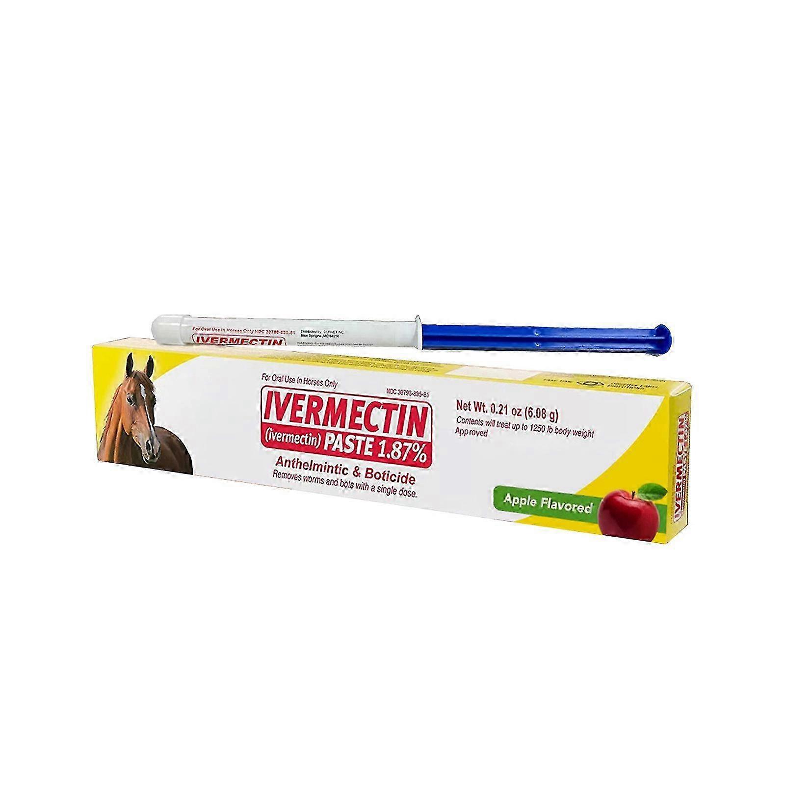 Pferdebalsam mit Apfelgeschmack mit milden Inhaltsstoffen und Pflanzenextrakten, nicht reizend, Apfelgeschmack, Entwurmungsmittel für Pferde, tragbare Packung (1 Stück)