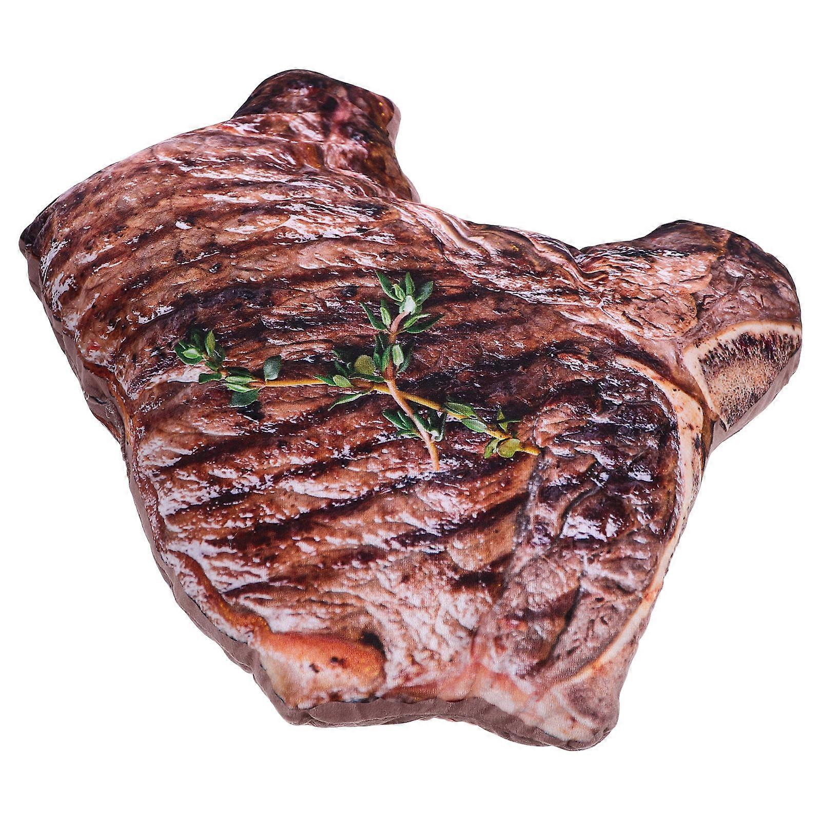 Funny Simulation Steak Pillow Decoration Designed For Home Use On Sofas In Brown Perfect For Friends Family 1Pack
