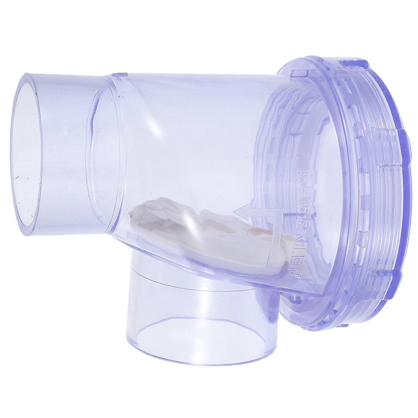 PVC Check Valve Function Kitchen Drainage Systems Sky-Blue Outer Diameter 58mm 1Pack