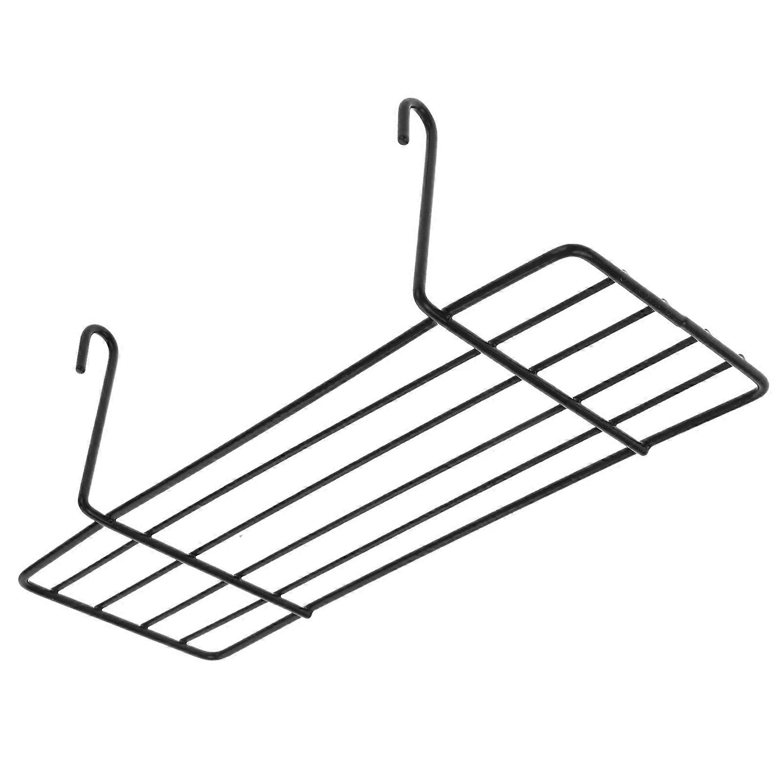 Black Grid Wall Shelf Iron Frame Hanging Shelf for Storage 3Pcs