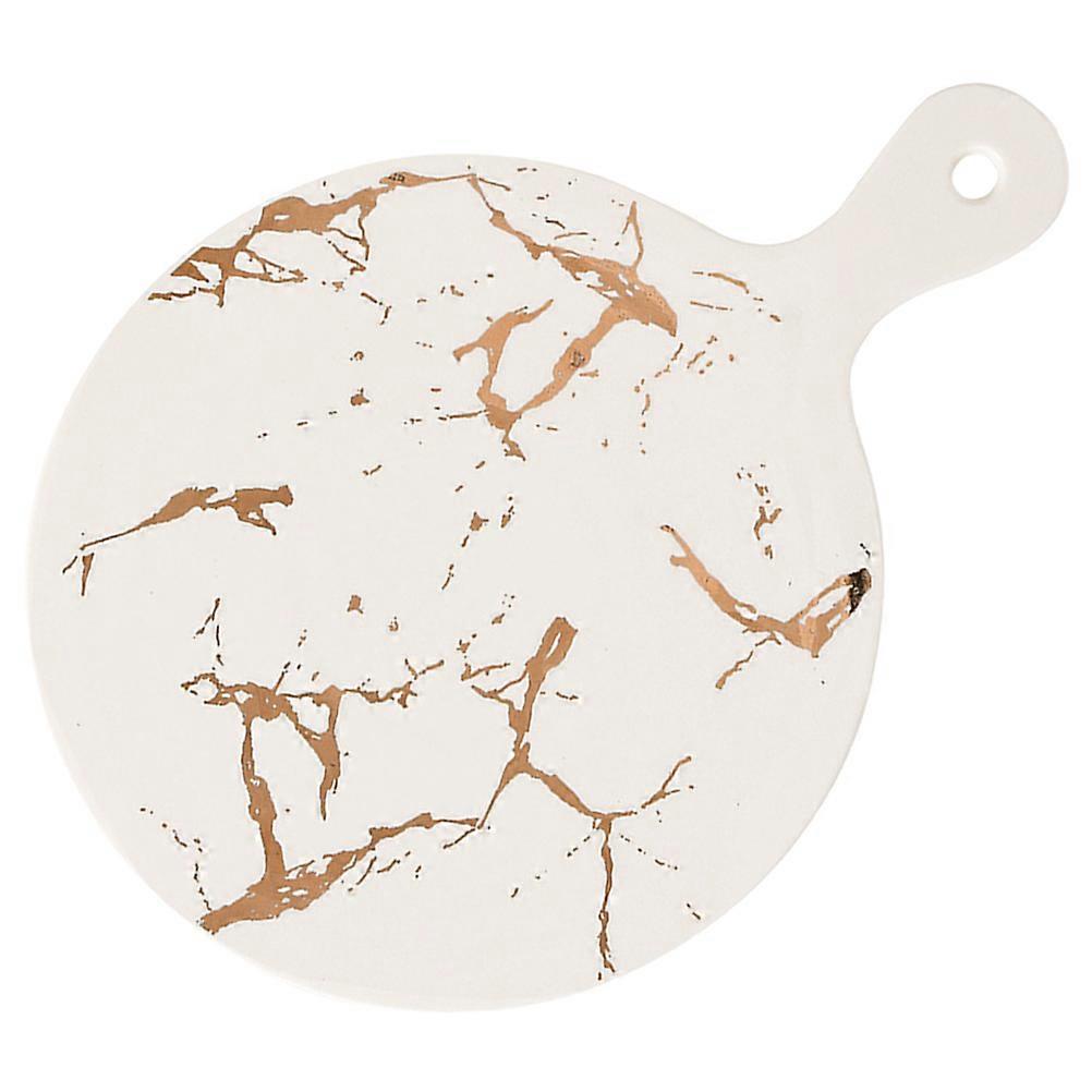 Ceramic Serving Tray for Food Serving 2Pcs Dish Steak Plate with Handle