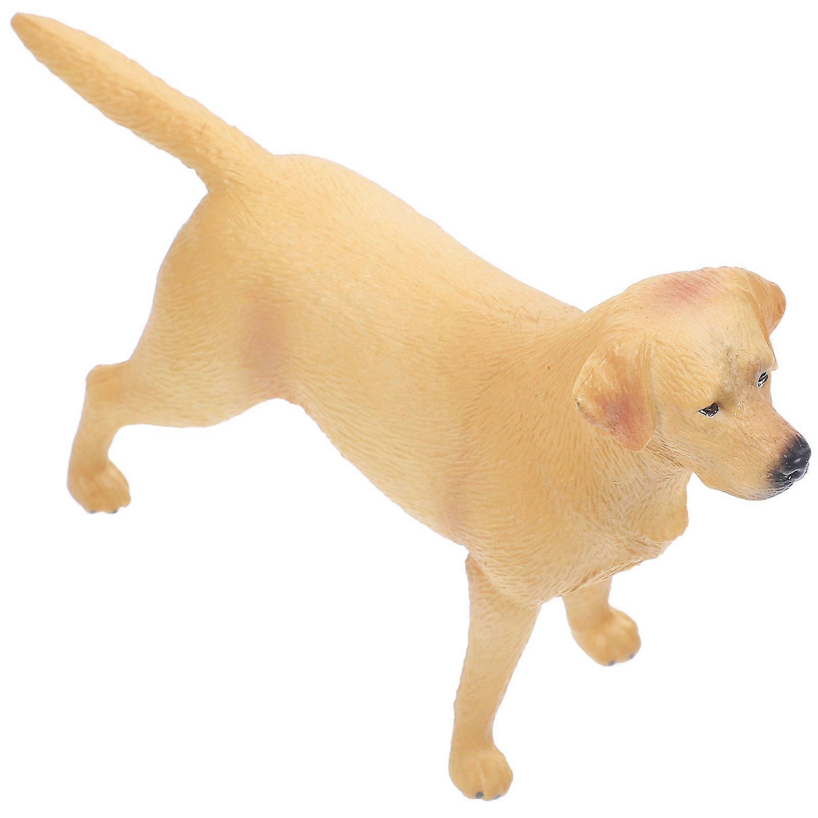 Dog Model Plastic Dog Statue for Decor 2Pcs Desktop Sculpture