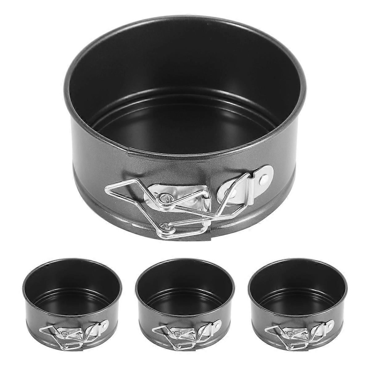 4-Inch Mini Springform Pan Set- 4 Piece Small Nonstick Cheesecake Pan