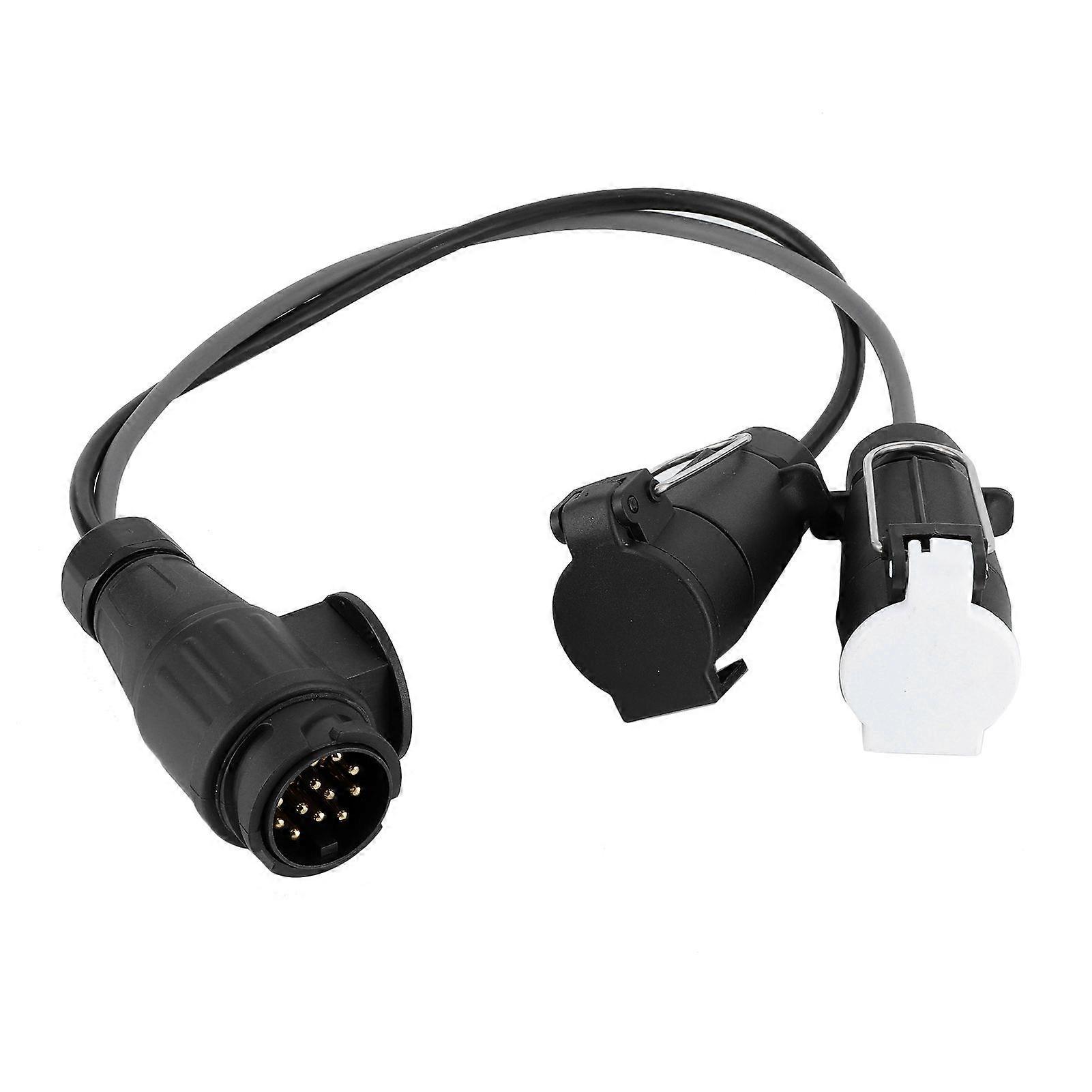 Trailer Connector 13 to 7 Pin N & S Conversion Adaptor Lead Caravan Socket Plug