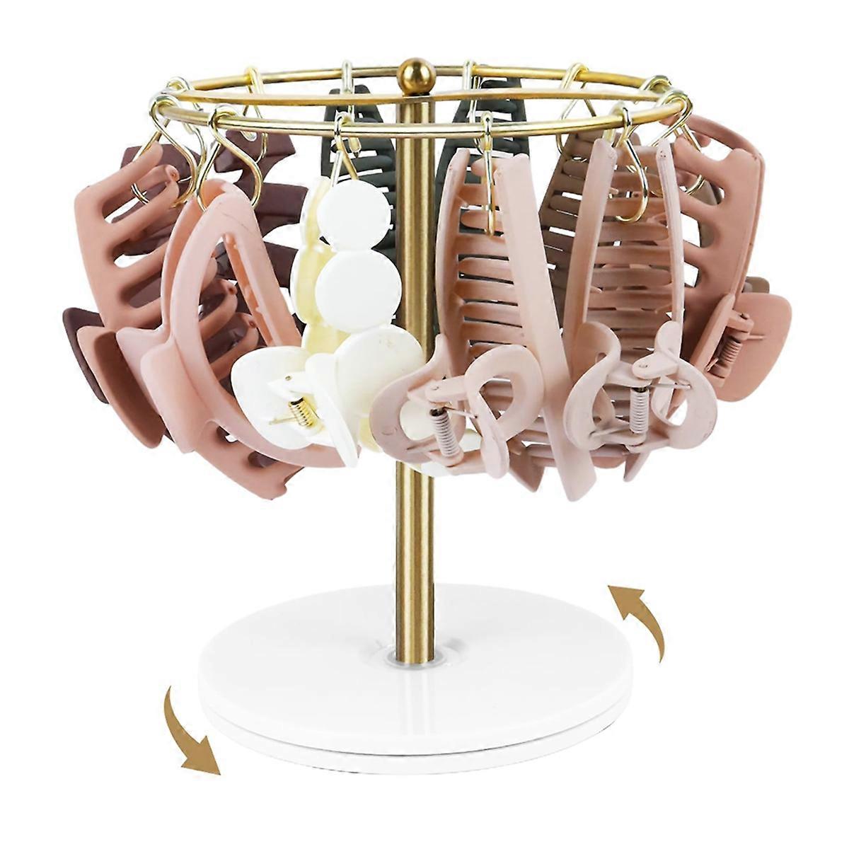 360-Degree Rotating Claw Clip Organizer Holder Stand