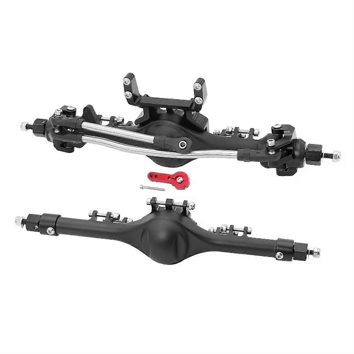 Front Rear Straight Axles for 1/10 Axial SCX10 II Crawler black