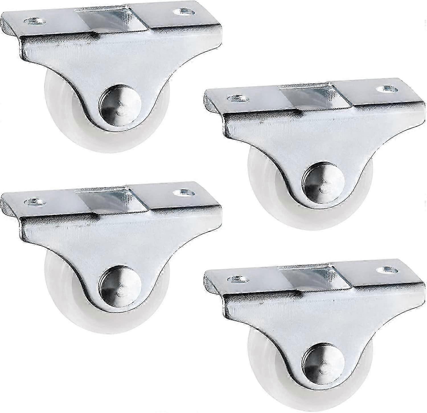 8 قطع ثابتة عجلات الخروع 25mm البلاستيك الأثاث استبدال عجلة عجلات العجلات التوجيه درج عجلة العجلات 1 بوصة درج عجلة الارتفاع 28mm أبيض PP Plas