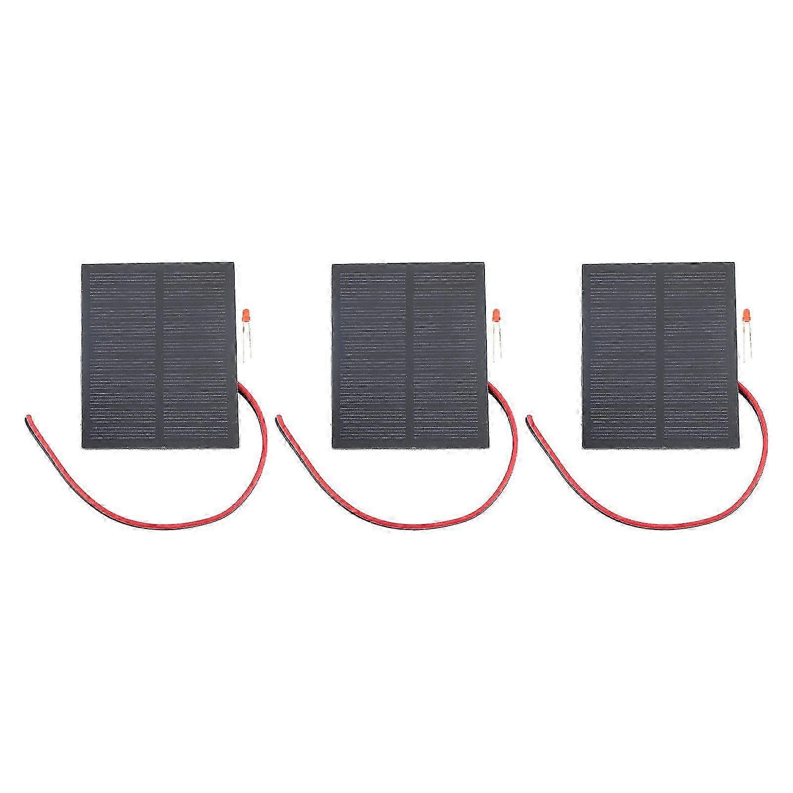 25-26 Solar Cell Kit Monocrystalline 2W Small Solar Panel with Cable for DIY Science Project LED Light Phone Charger