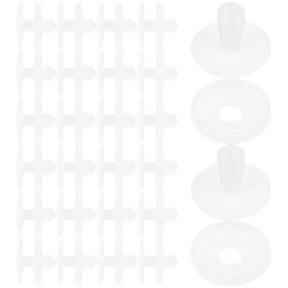 Flexible Doll Joint Connectors Plastic Kit for DIY Crafting 40Set