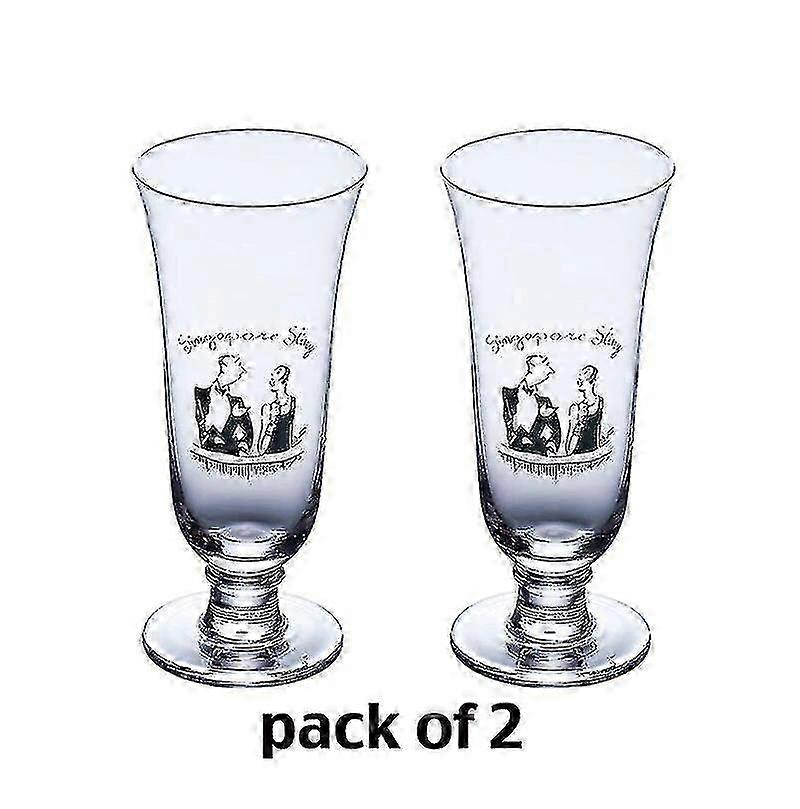 2PCS سنغافورة حبال الكؤوس، نظارات كوكتيل، نظارات شرب طويلة، عصير الزجاج مجموعة من 2