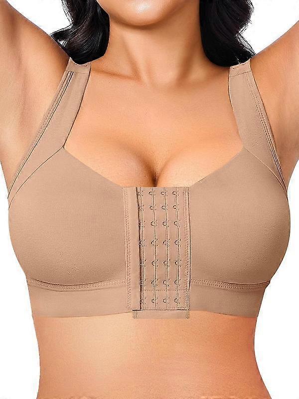 Women's Solid Wires Push Up Bra U Back Buckle Bra