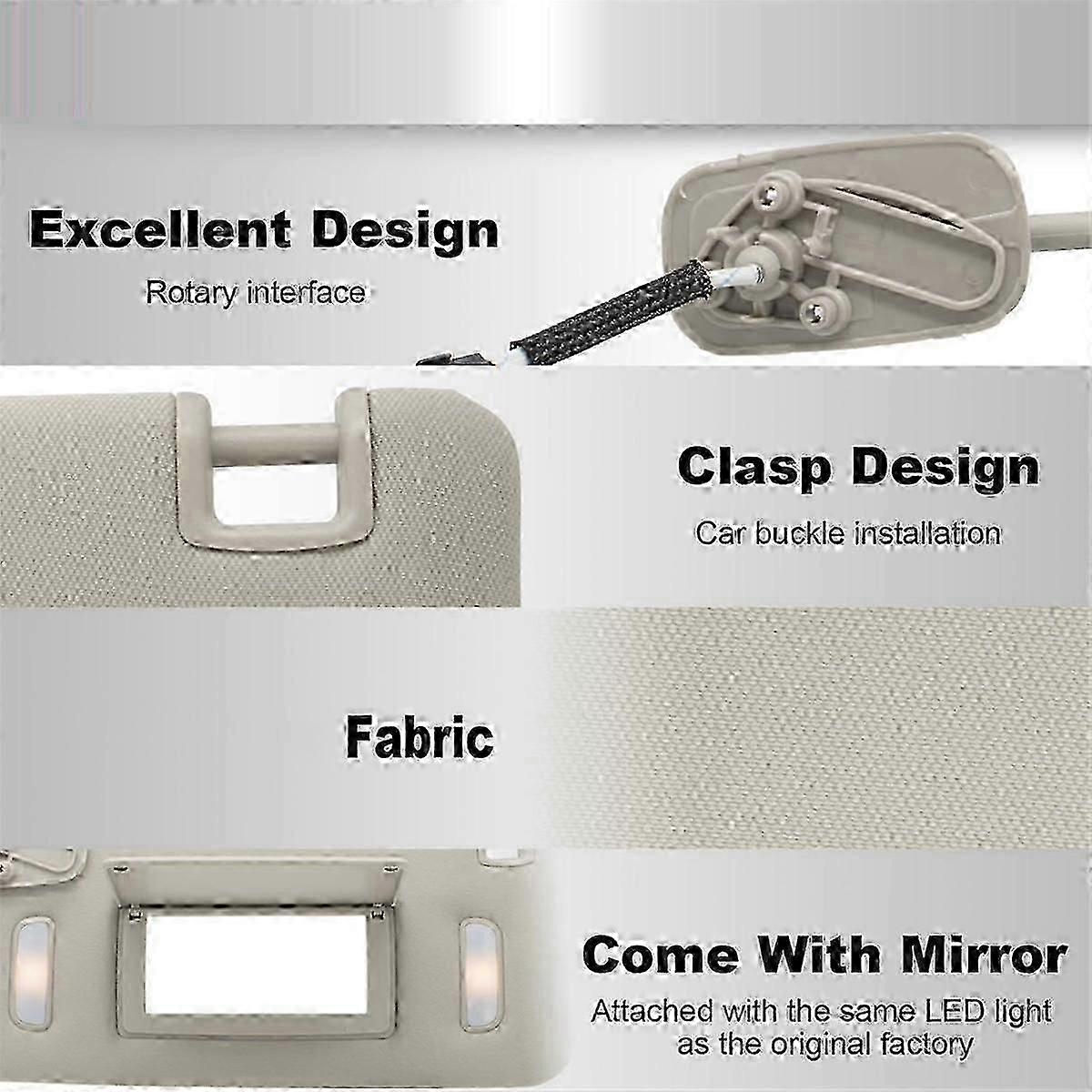 Right Car Sun Visor for 2007-2014 Sun Visor 22850310