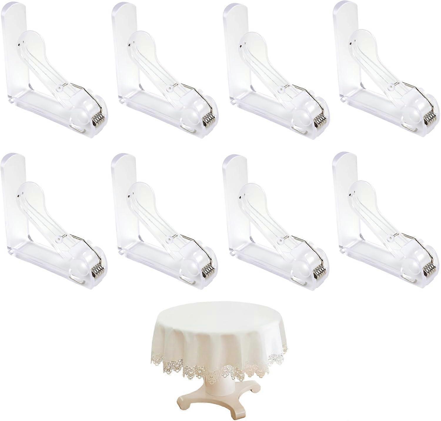 Pack of 8 Luxury Heavy Duty Plastic Tablecloth Clip with Strong Spring