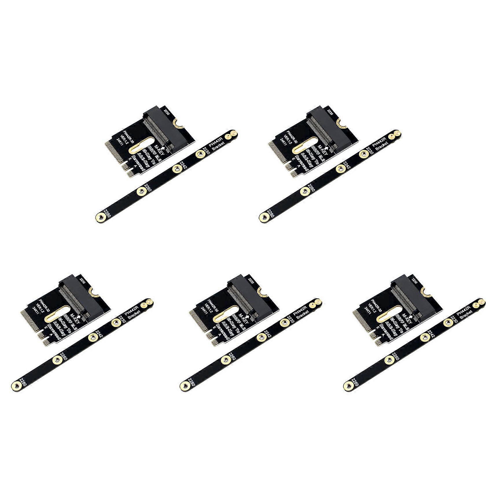 5X M.2 Wifi Adapter M.2 Wifi to Nvme SSD Adapter PCIe4.0 to M2 NGFF Key A+E Wifi Card Raiser for WiFi/WWAN/LTE Module
