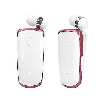 Auricolare Bluetooth wireless K39 con chip CSR DSP, avviso vibrante, clip da indossare, auricolare vivavoce (rosso rosa) ROSSO ROSA 25-26