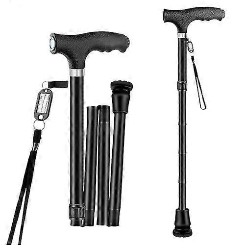 Folding Walking Stick with Light for Seniors