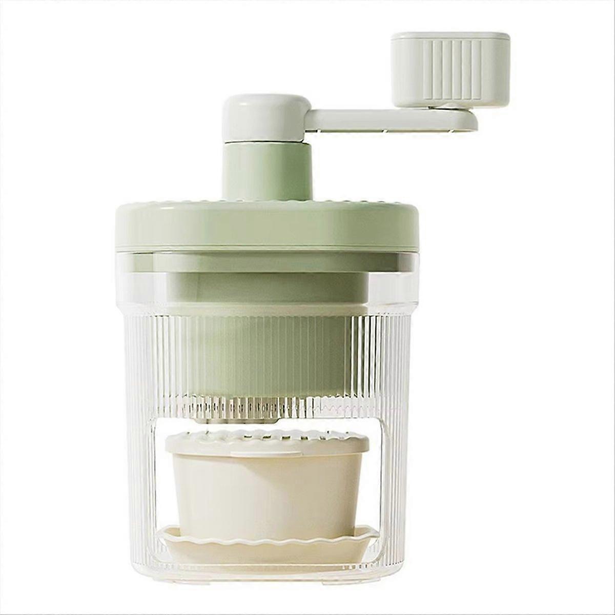 Portable Mini Hand Crank Ice Crusher with Ice Block Tray