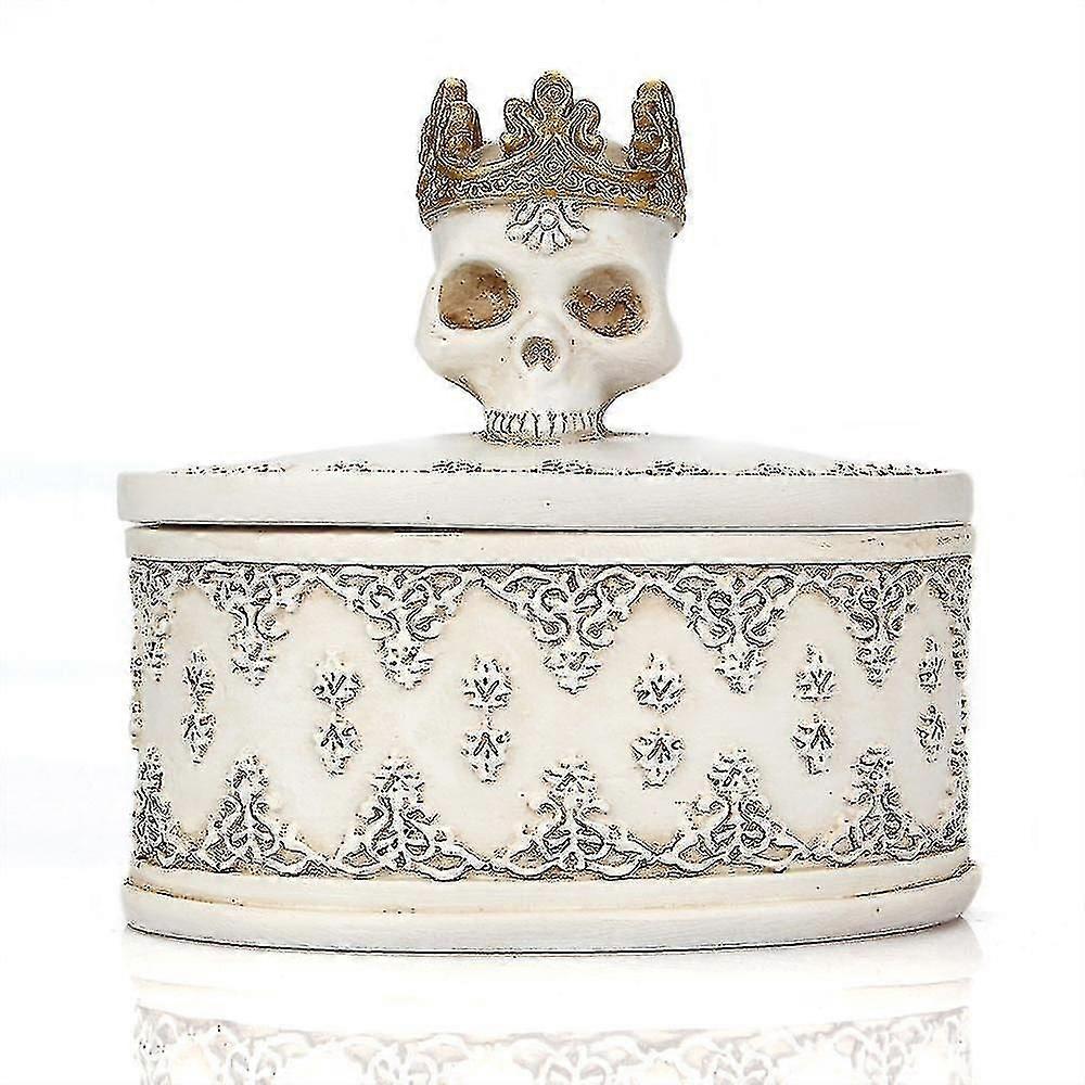 مكتب المنظم صندوق مجوهرات القوطية ماكياج الملحقات تخزين الجمجمة وعاء ديكور المنزل