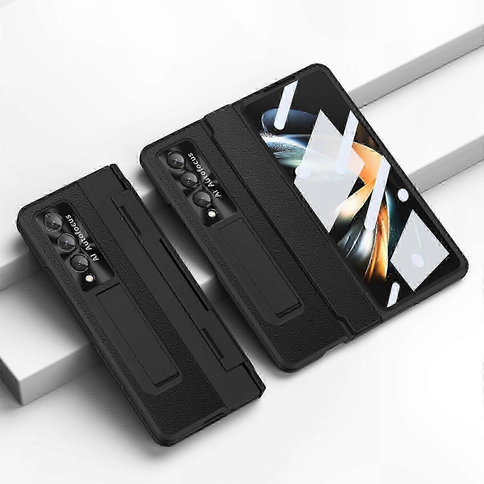 Magnetic Phone Case with Lens Screen Protector for Foldable Smartphone, Anti-Fingerprint Wireless Charging Cover