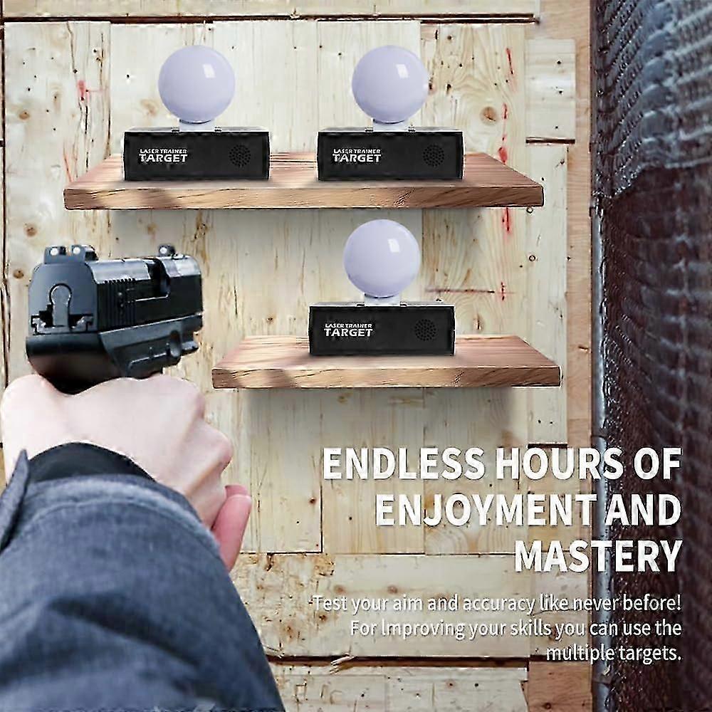 Knock-Down Laser Target System - Portable Reactive Aim-Shot Training Accessory for Safe Dry Fire and Laser Tag Games