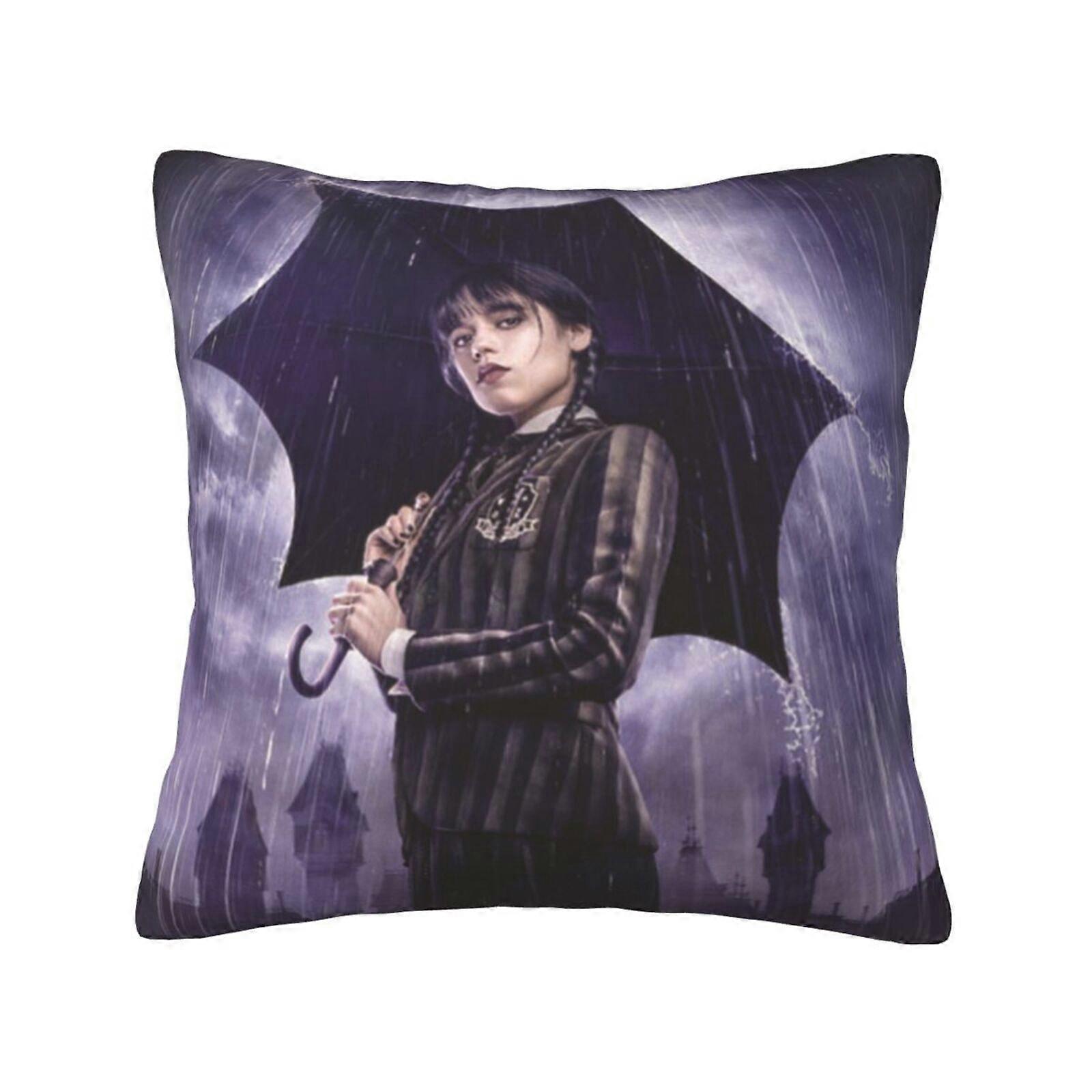 k793 Wednesday Addams Onzichtbare Superzachte En Gezellige Luxe Kussenslopen met ritssluiting, 1 Kussensloop, Dubbelzijdig afdrukkenWBZT3950