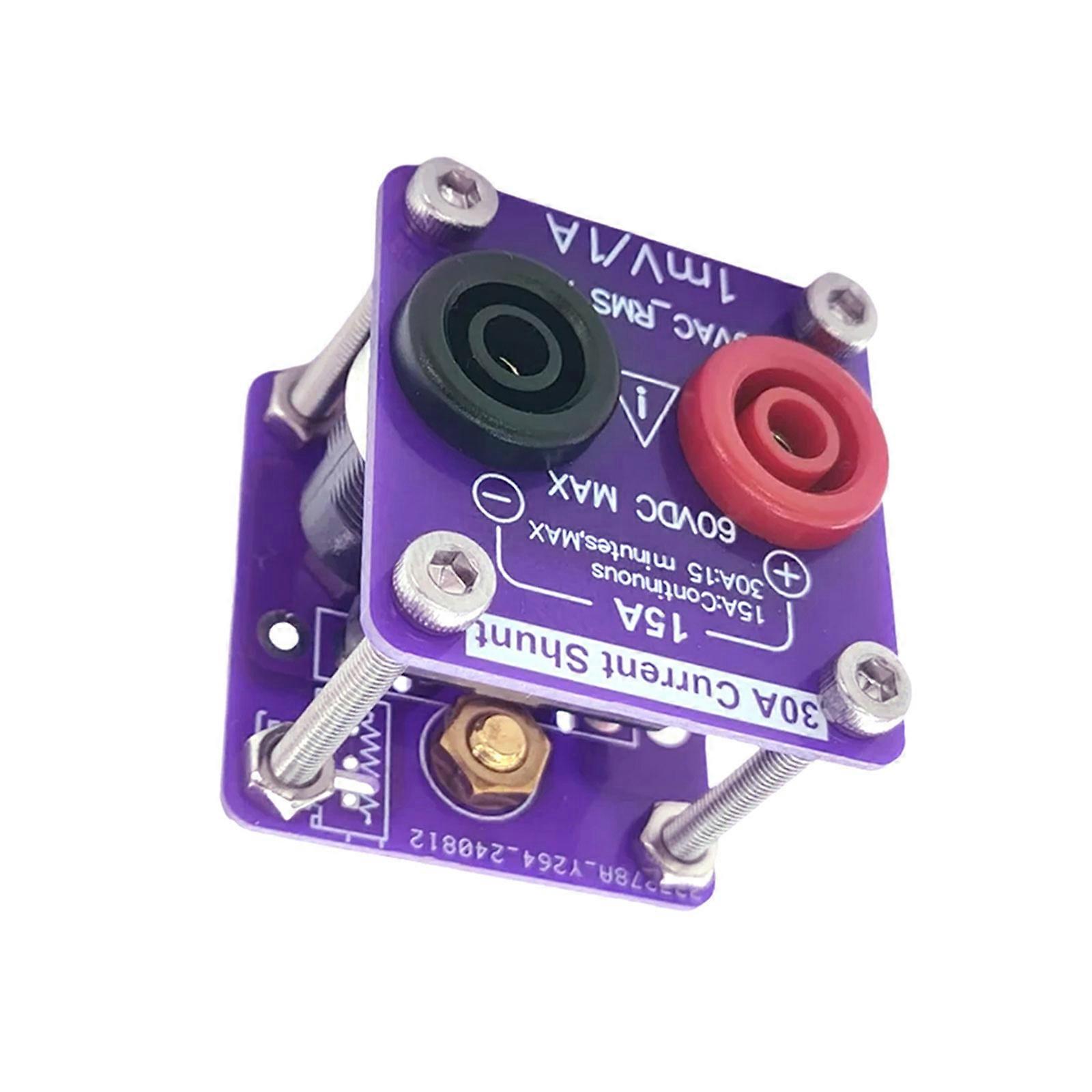 PCBs Current Shunt 30A 15A Continuous 0.3% Accuracy 4mm Input Output Port For Electronics Projects Multicolor