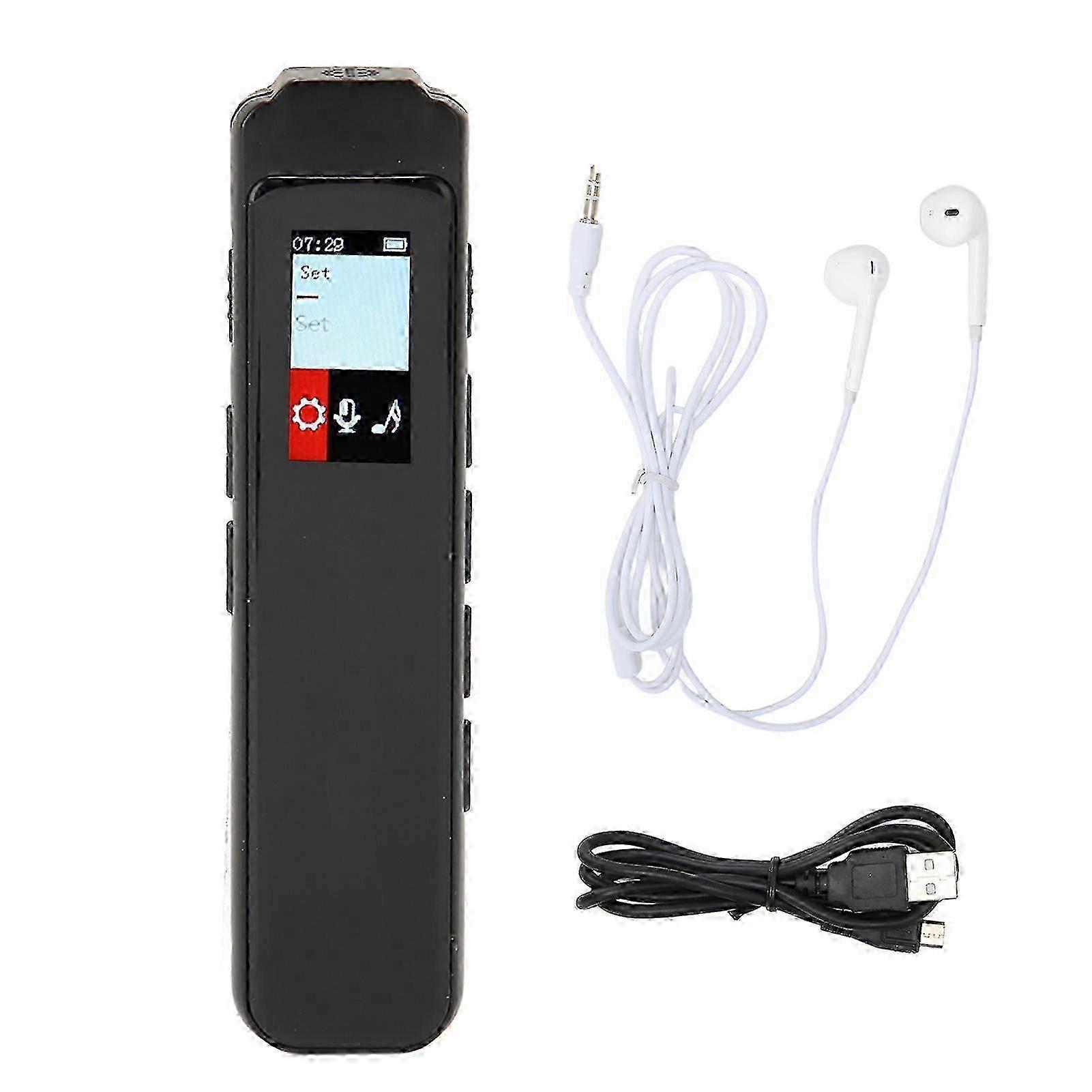 Digital Voice Recorder HD Smart Noise Reduction Small MP3 Player Voice Activated Recorder with Playback for Lecture