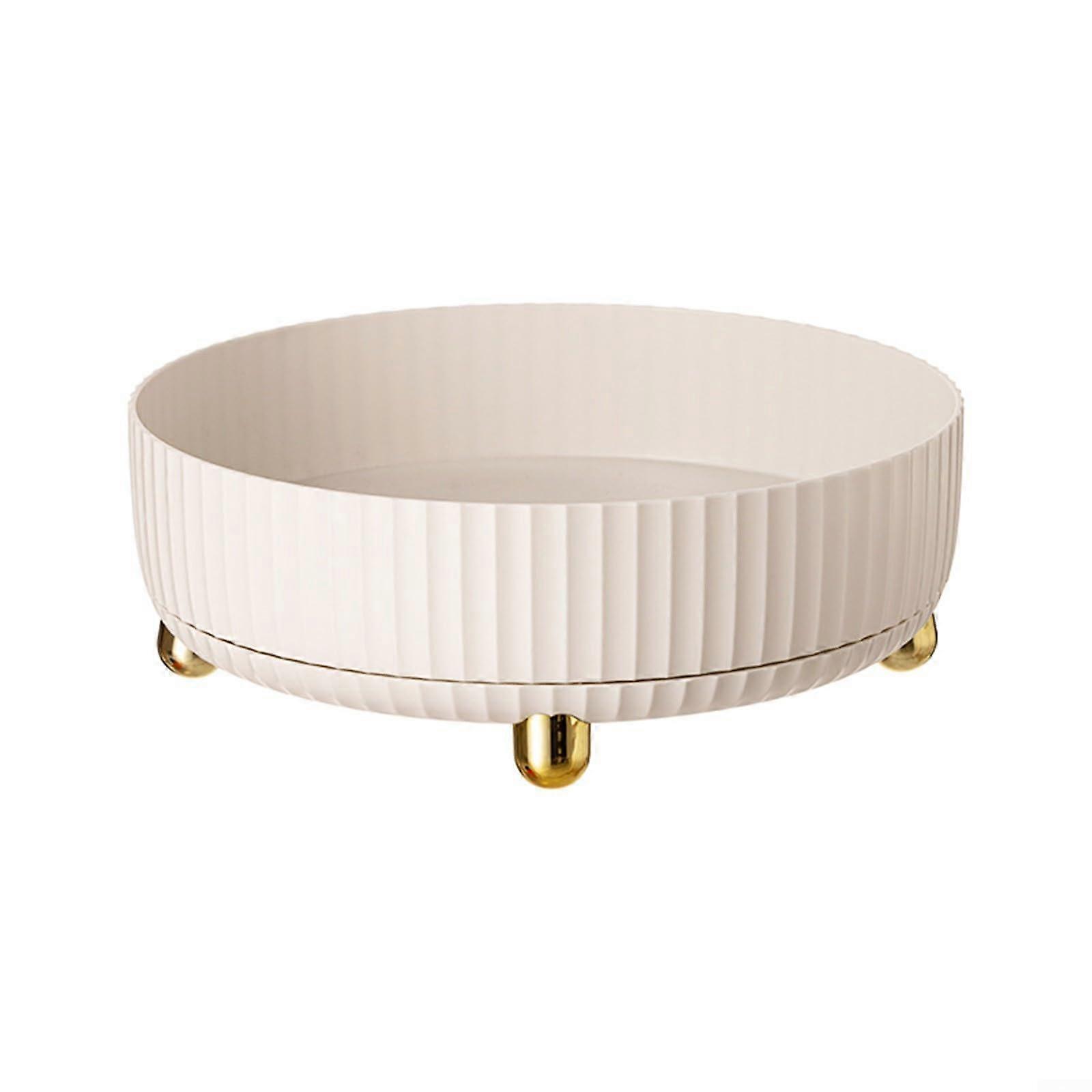 Rotating Storage Rack for Kitchen Cabinets, 360Degree Turntable, Raised Edge, PP Material, Removable Tray Pantry Office