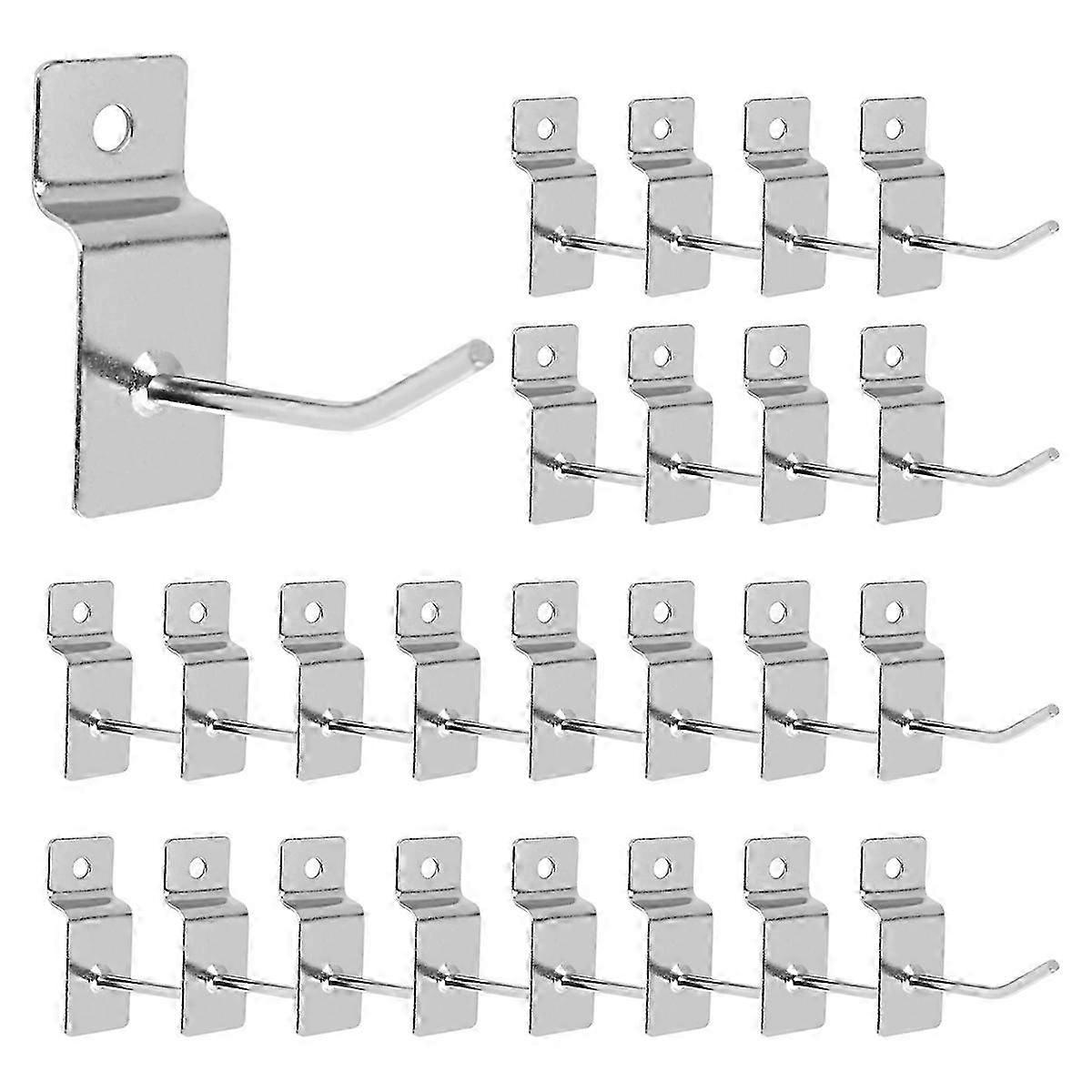 25 X Slatwall Single Hook Pin Shop Display Fitting Prong Hanger 100 mm
