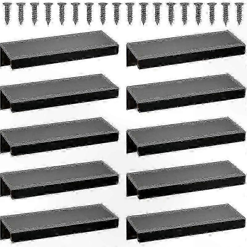 Black Frosted Cabinet Handles, 10 Pack 128mm Curved Drawer Pulls for Kitchen and Wardrobe Edition 1107