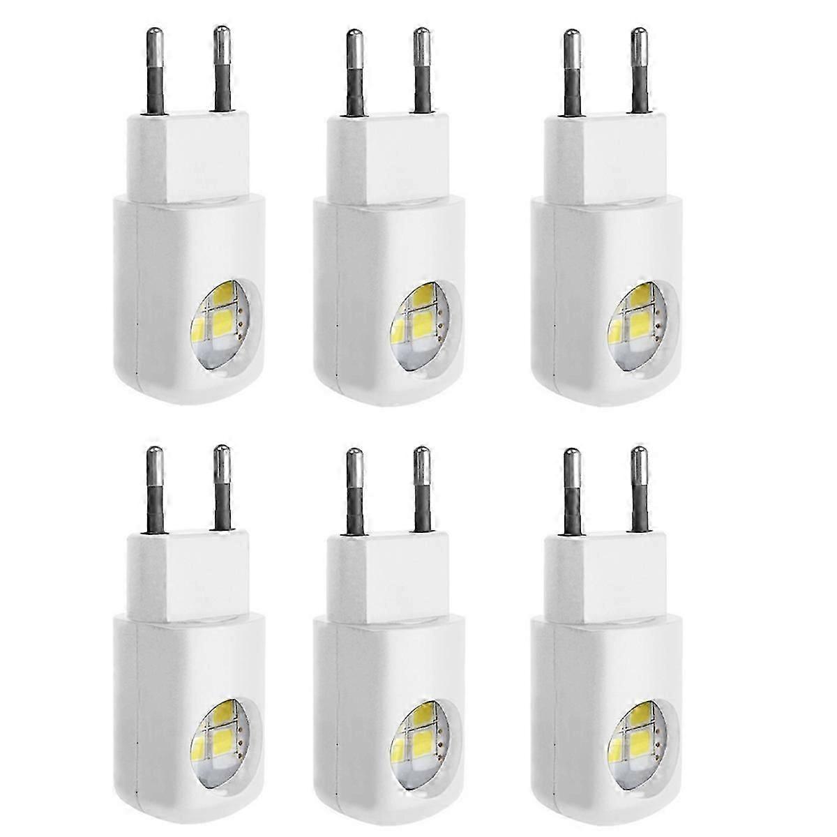 6 Pack LED Night Light Plug-in for Bedroom Hallway EU
