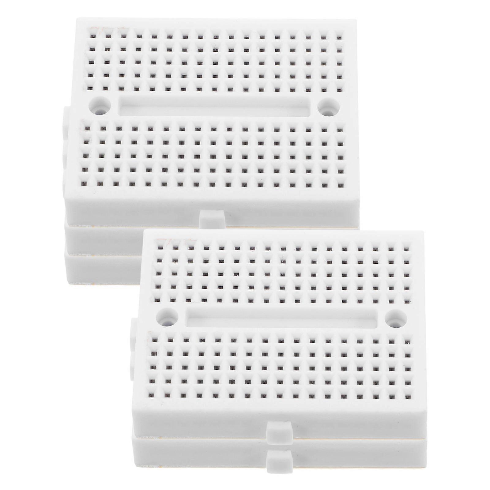 Solder Practice Board Mini Pcb Breadboard for Engineers Plastic White for Debugging 5Pcs