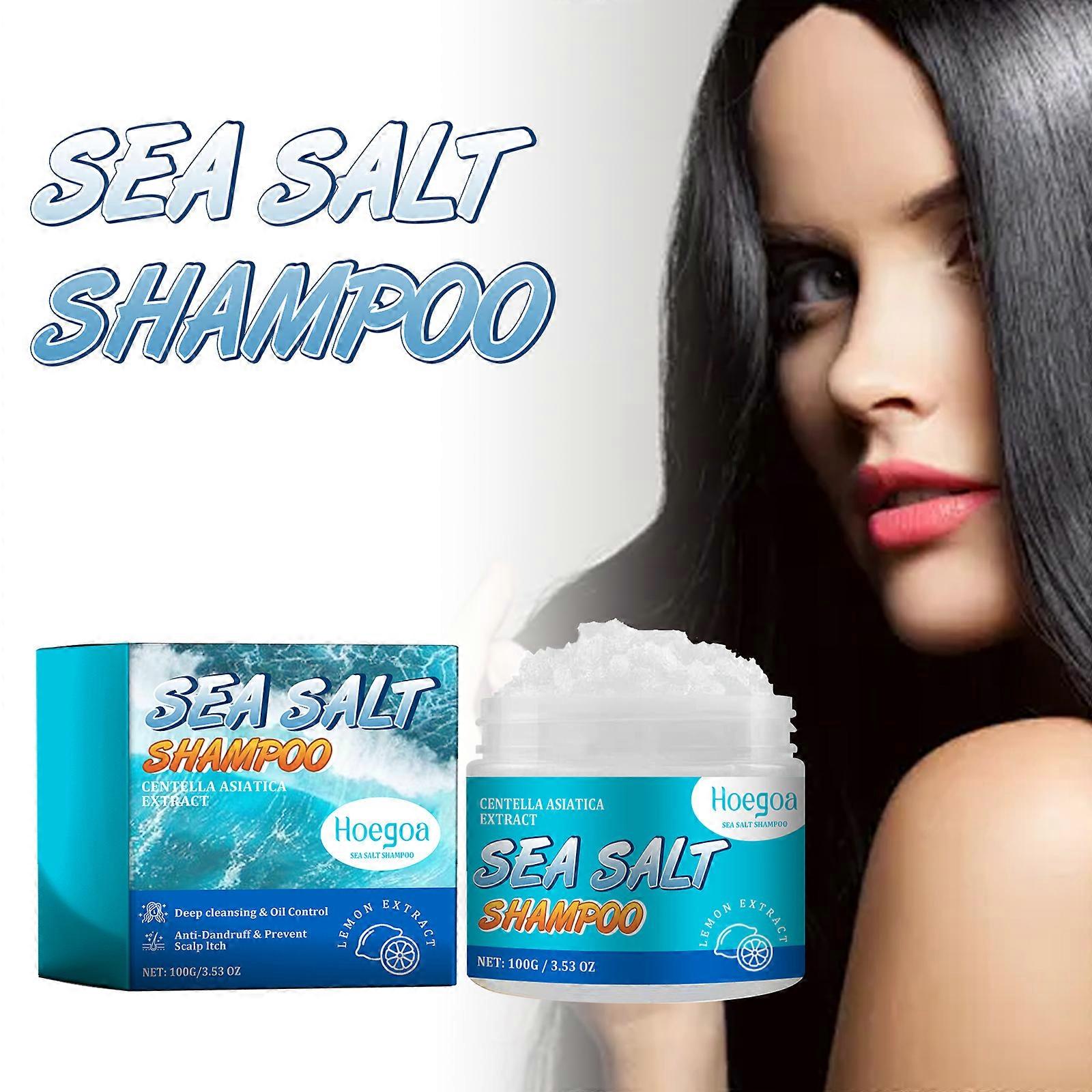 Hoegoa Sea Salt Shampoo, Deep Cleansing Scalp Anti-Dandruff And Itchy Refreshing Hair Fixing Foam Shampoo