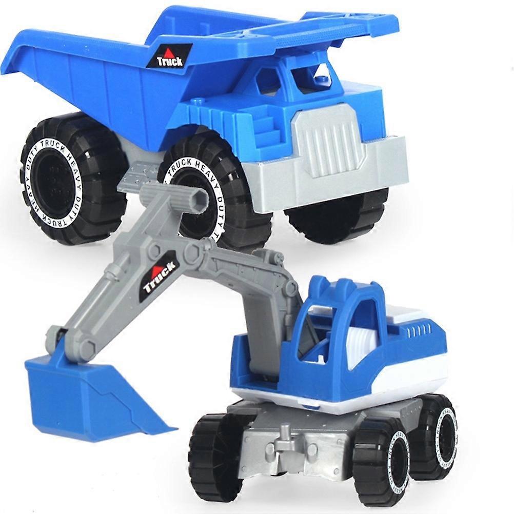 Children Simulation Engineering Vehicle Excavator Truck Toy 3Pcs