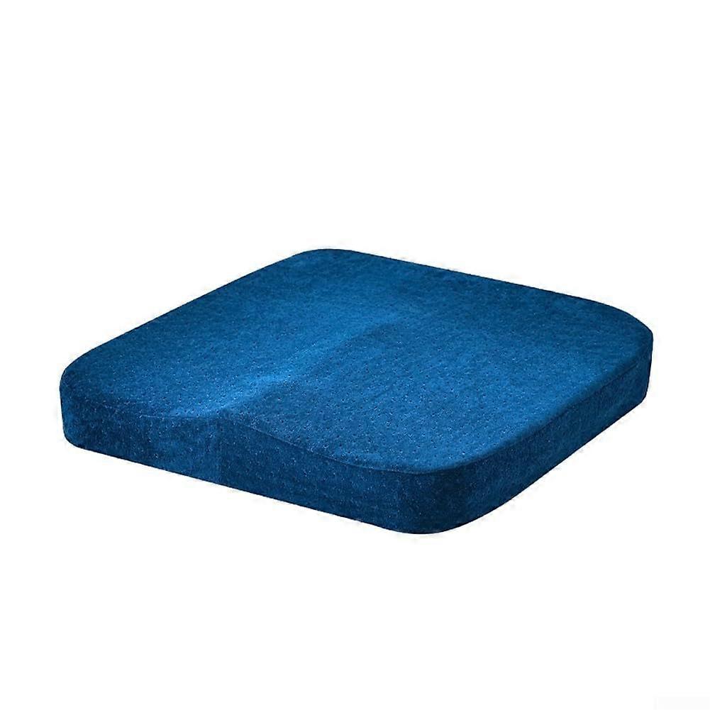 Memory Foam Seat Cushion with NonSlip Base, Breathable 40x40x6cm Pad for Dining Chairs, Office and Home Use, Navy Blue