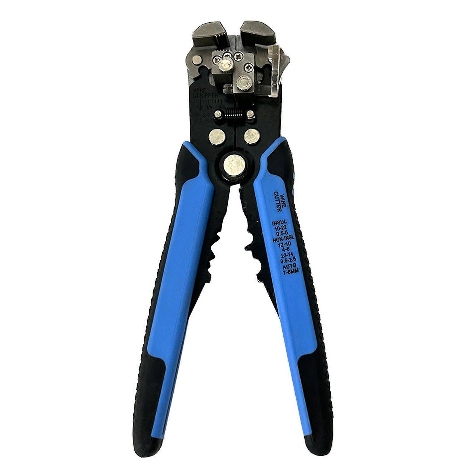 Compactly ABS Cable Stripper Tool For Crimping Cutting And Stripping Wires Easy Carry Design  Blue