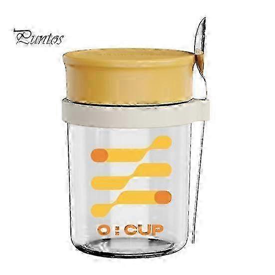 350ML Glass Overnight Oats Containers Vibrant Stackable Jars with Lids Spoon Healthy Food Storage Solution