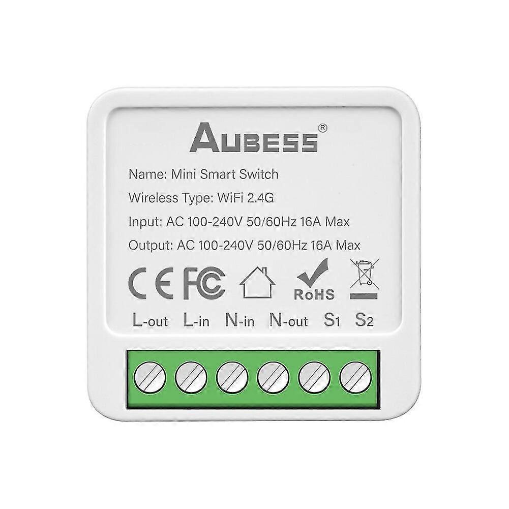 50PCS AUBESS WiFi Smart Switch Smart Home Relay Module For Tuya Smart Life APP, Compatible