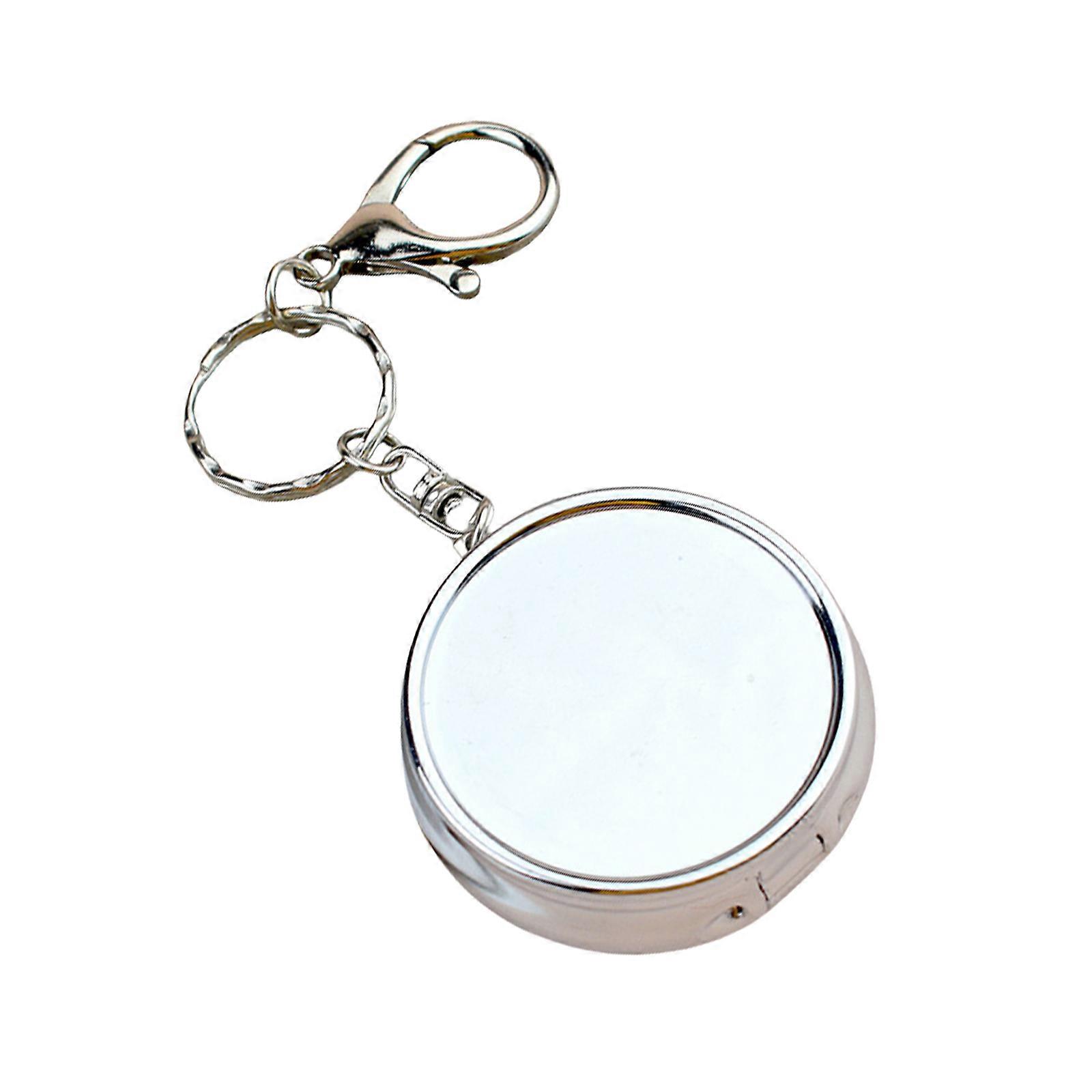Convenient Pocket Ashtray Keychain Fireproof Ashes Tray Pendant Keyring Alloy Smokes Box Key Holder Ornament Multicolor